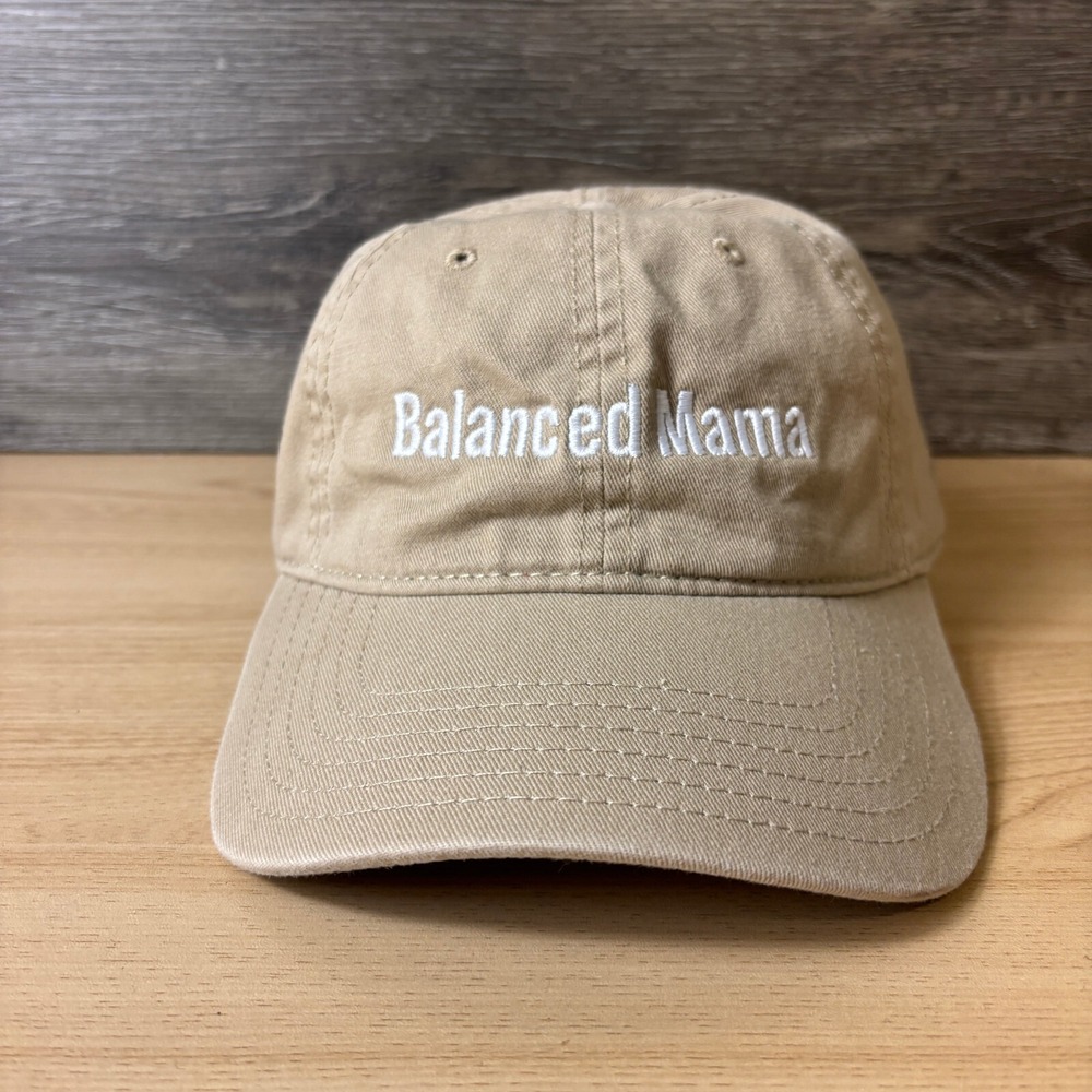 Balanced Mama Hat Cap Strap Back Womens Brown Adjustable